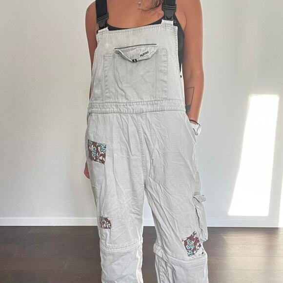 Patchwork workwear overalls beige overalls - Picture 1 of 4